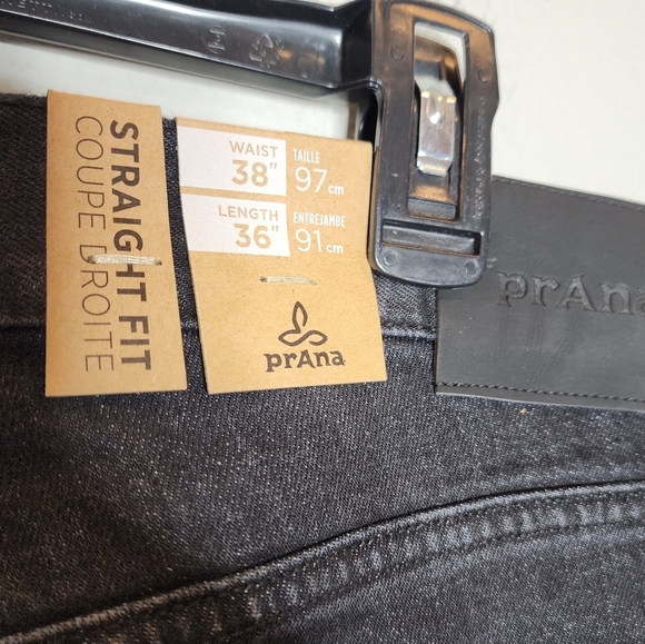 NWT Prana 38×36 Feener slim straight black jeans - Picture 8 of 16